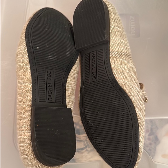 Rachel Zoe Tan Flats with Gold Chain Detail - Picture 3 of 3